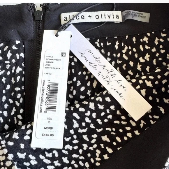 ALICE + OLIVIA Danita Double Layer A-Line Skirt - Size 2 - MSRP $440 - NWT - Picture 8 of 12